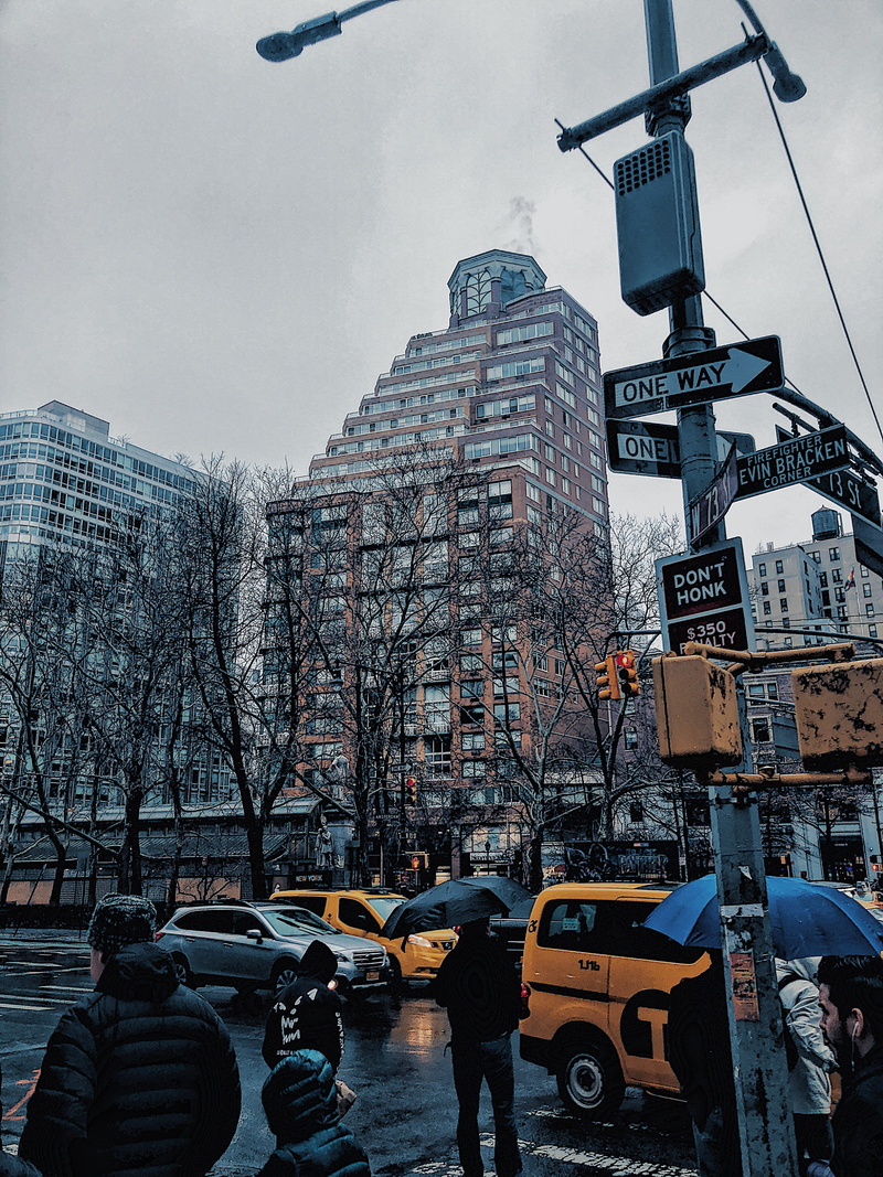 day, bare tree, city, 4K, upper west side, manhattan, tree, nature, mode of transportation, city life, new york, building exterior, street, united states