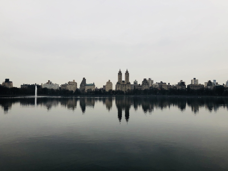 sky, water, new york, building, reflection, nature, copy space, united states, 4K, religion, place of worship, travel destinations, upper west side, waterfront