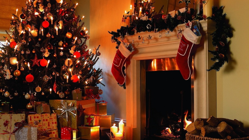 room, december, decoration, decor, christmas Decoration, house, comfortable, christmas, fire, Christmas toys, christmas Tree, night, no People, candles