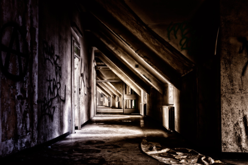 gloomy, built structure, attic, old, masonry, abandoned, direction, ruin, haunted house, wall - building feature, shadow, building, corridor, dark, history