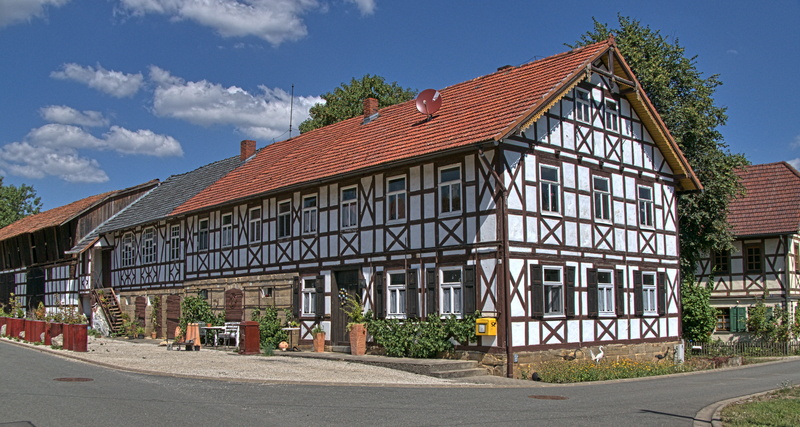 home ownership, nature, building exterior, roof, bavaria, cloud - sky, building, plant, franconian, 5K, built structure, romantic, upper franconia, truss