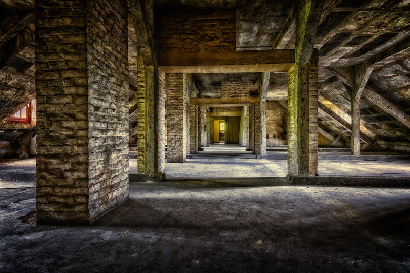 shadow, the past, 5K, lost places, ceiling, no people, night, weird, old, building, atmosphere, architecture, transient, abandoned, colonnade, light, in a row