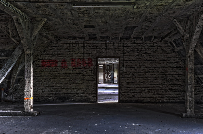 attic, weird, decay, forget, shabby, mood, architecture, day, entrance, wall, roof truss, bar, outdoors, building, abandoned, ceiling, gloomy, masonry
