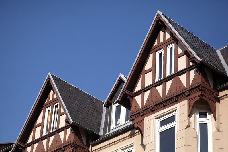 mecklenburg, 1900, building Exterior, built Structure, 5K, wood - material, facade, old, building, luxury, blue, industry, row house, home ownership, window