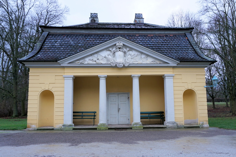 castle, door, entrance, garage, pediment, residential district, property, building exterior, facade, bare tree, home, 4K, nature, day, architecture, annex