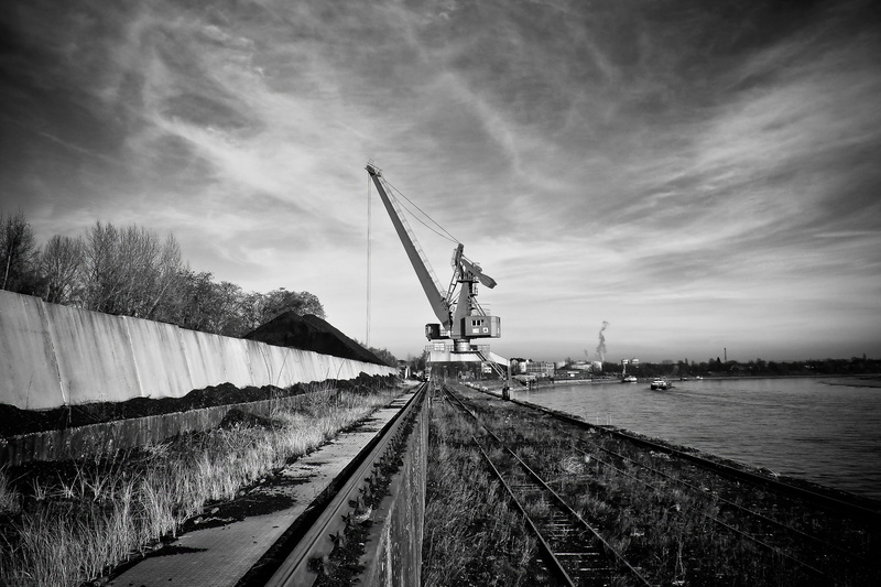 Harbour, industrial plant, machinery, silhouette, old port, outdoors, freight transportation, leave, rhine, transportation, cloud - sky, atmosphere, crane