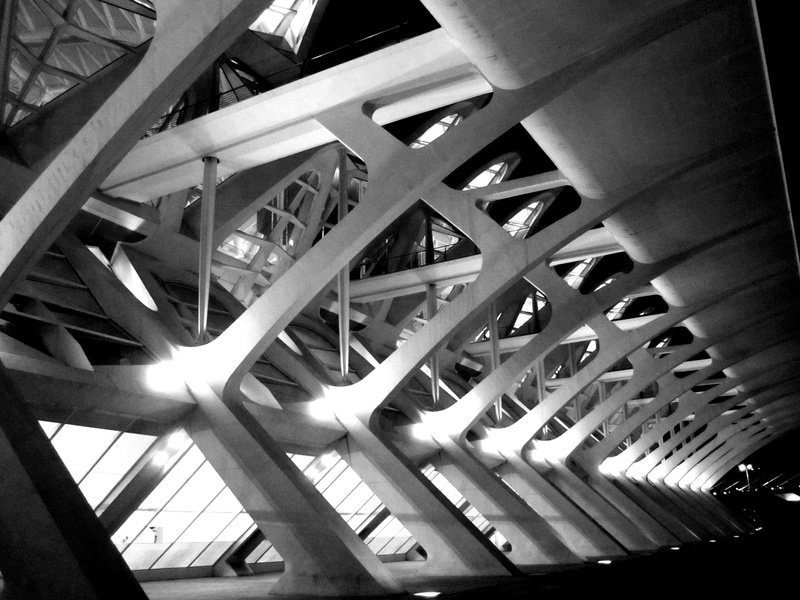 city of arts and sciences, girder, day, architectural feature, low angle view, arts, sunlight, valencia, illuminated, museum, spain, science, architecture