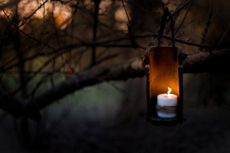 1080P, dark, candles, outdoors, lights