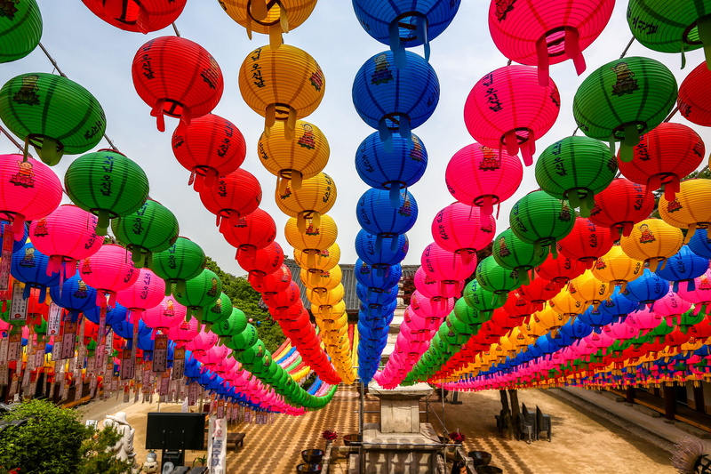 large group of objects, festival, buddhas birthday, decoration, at cancer, multi colored, traditional festival, no people, lighting equipment, chinese lantern