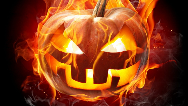 jack o lantern, heat, food and drink, dark, pumpkin, face, no people, fire, fear, horror, jack o lantern, food, fire - natural phenomenon, burn, 1080P