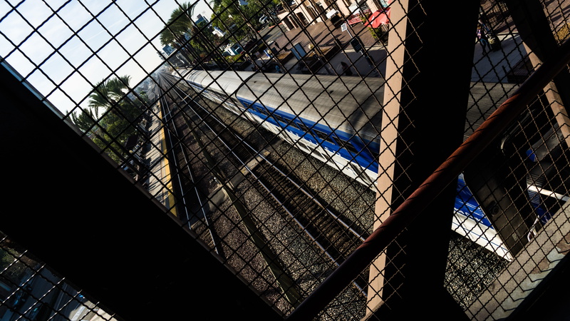 no people, united states, building exterior, 5K, pattern, sky, building, barrier, safety, built structure, metal, architecture, passenger, fence, sunlight