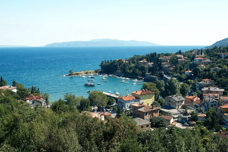 croatia, cities, trees, marinas, houses, opatija, sailing, 2K