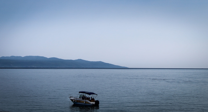 clear sky, mode of transportation, waterfront, beauty in nature, boat, tranquility, outdoors, day, 4K, copy space, croatia, sea, no people, nature, opatija