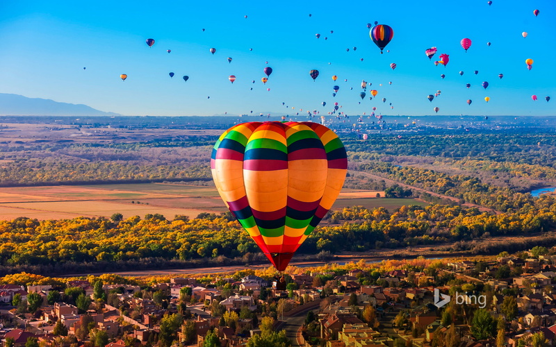 New Mexico, environment, nature, hot, travel, ballooning festival, transportation, air vehicle, hot air balloon, mountain, landscape, scenics - nature