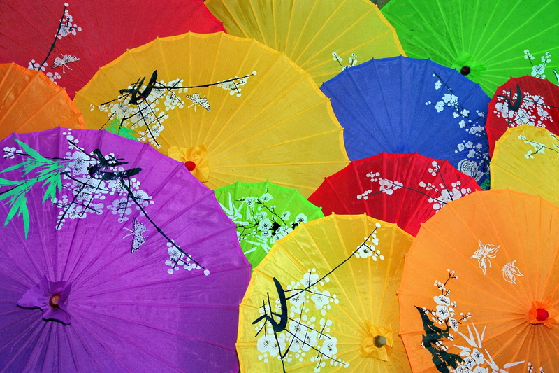 shade tree, 2K, China, asian umbrella, saturated color, low angle view, festival, nature, china, security, close-up, decoration, outdoors, umbrella, east Asian Culture