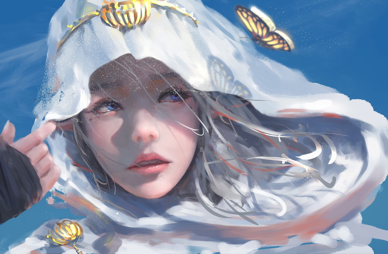 WLOP, 4K, anime