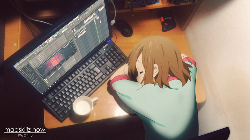 K-ON!, 2K, anime girls, Hirasawa Yui, sleeping, watermarked