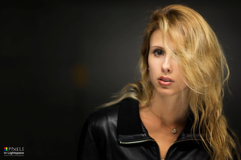 women, front view, model, human face, young adult, adult, blonde, blond hair, 1080P, long hair, hair in face, headshot, leather jackets, contemplation