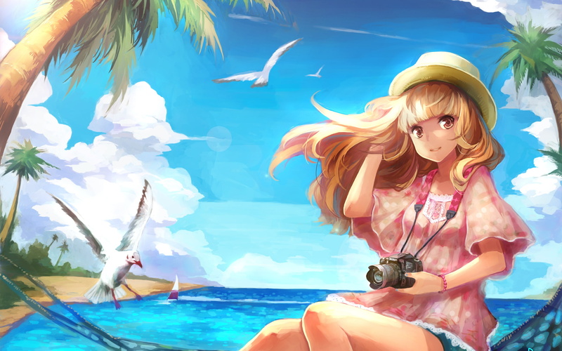 2K, girl, cartoon, photo, anime, summer, photographer, young