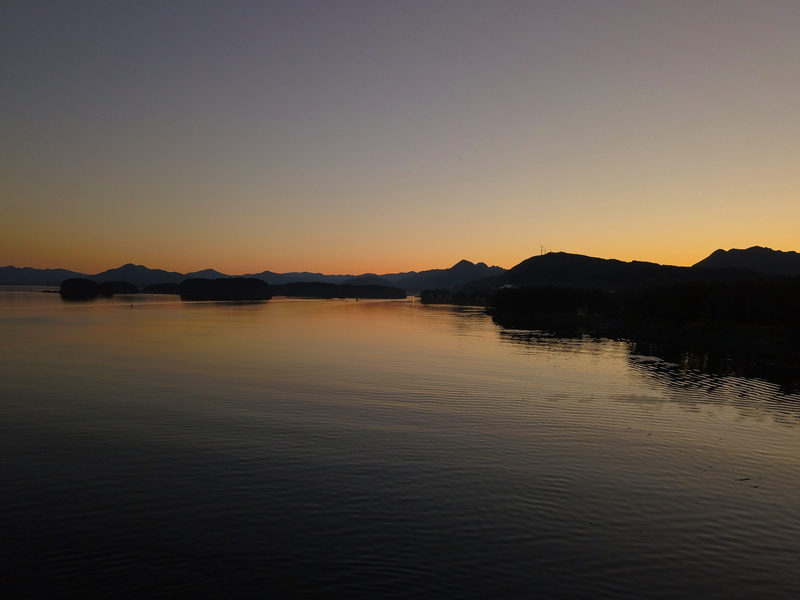 outdoors, silhouette, water, alaska, copy space, 4K, no people, orange color, scenic, sea, sunset, beauty in nature, nature, waterfront, sky, reflection