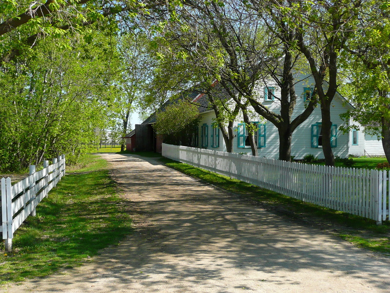 nature, mennonite heritage village, old, Alley, direction, tree, growth, manitoba, trees, footpath, outdoors, bridge, building, railing, footbridge, connection