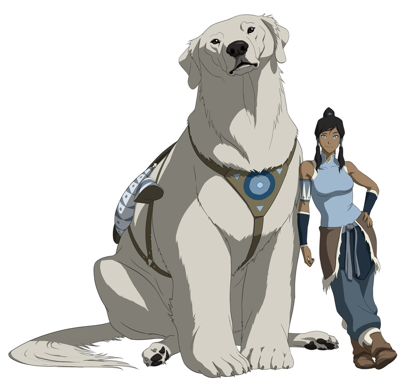 Naga (Polarbear dog), art, naga, polarbear, Korra, dogs, hd, 2K, dog, animals