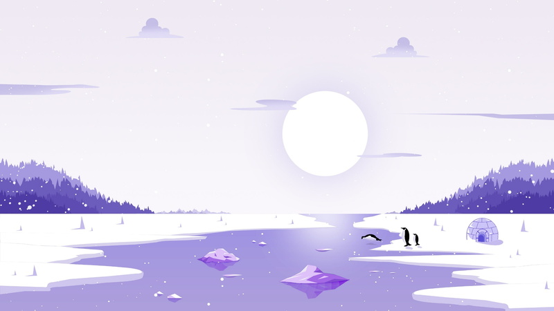 2K, animals, artwork, digital art, penguins, igloo, nature