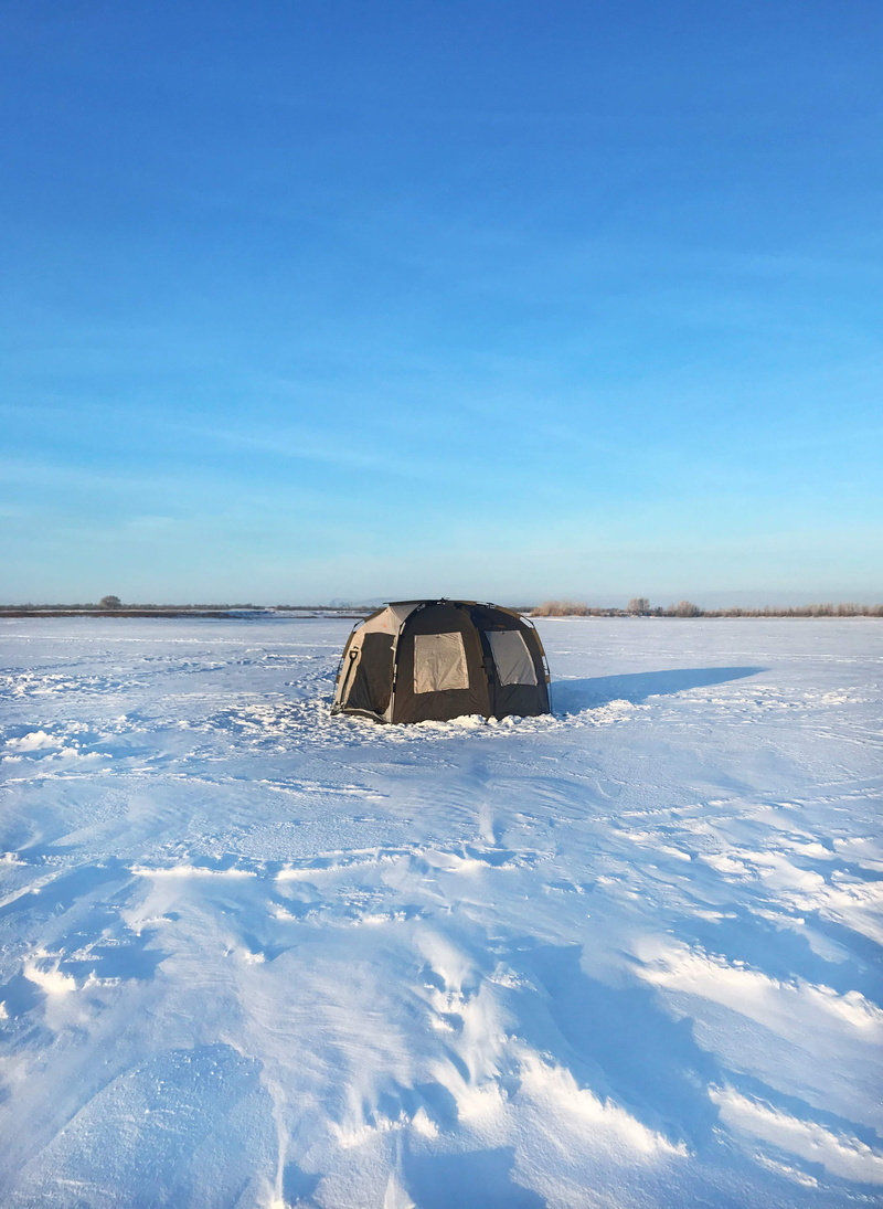 white color, tower, kazakhstan, tranquil scene, copy space, scenics - nature, sky, countryside, igloo, spire, winter, outdoors, ice, 4K, frozen, leisure activities