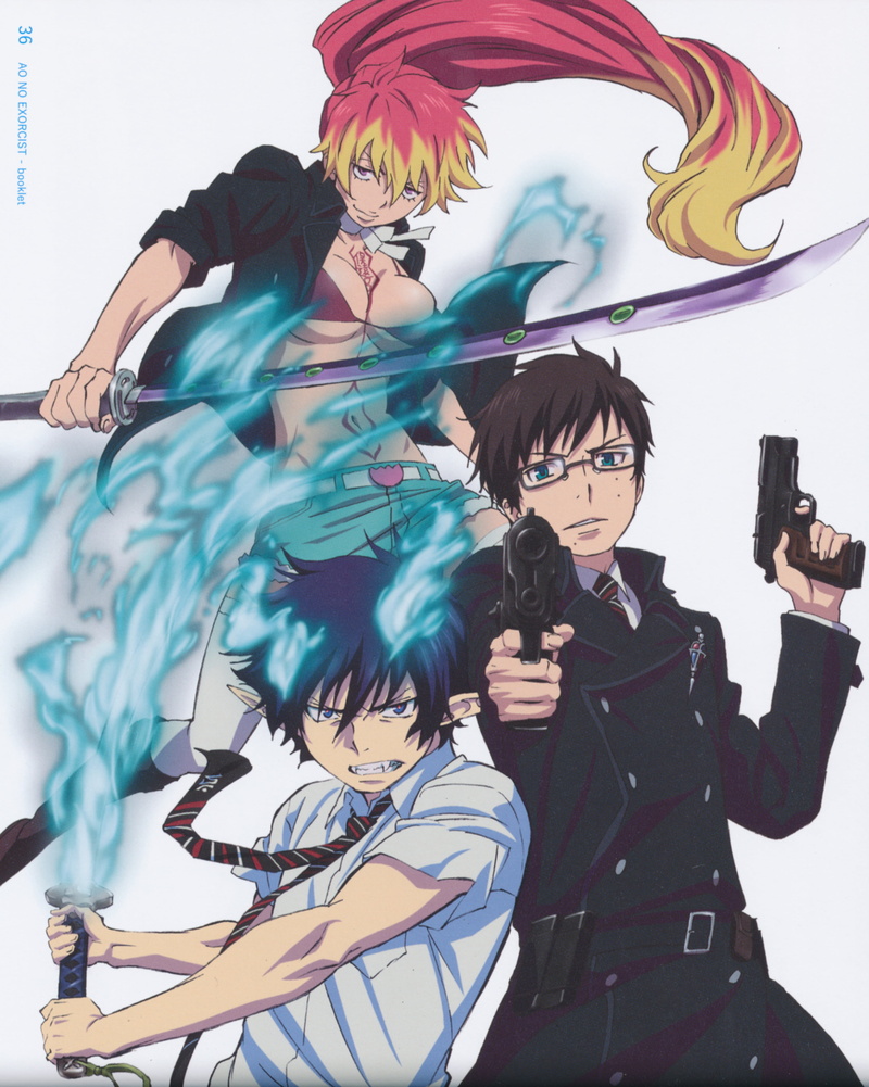 Rin Okumura, Okumura Yukio, Kirigakure Shura, Blue Exorcist, 4K