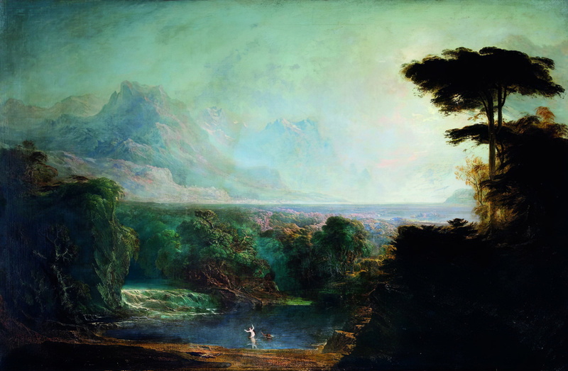 classical art, 1080P, classic art, Alpheus and Arethusa, John Martin, painting