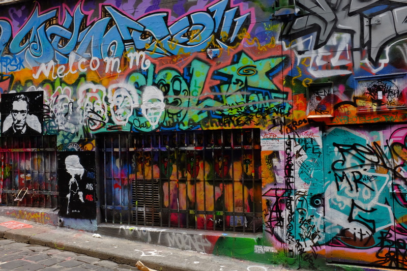 multi Colored, built structure, outdoors, no people, Melbourne, vandalism, Wall, day, paint, urban, alley, color Image, cultures, art and craft, building