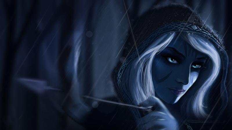 4K, game, Best Games 2015, drow, PC, DOTA 2, art, traxex, ranger, fantasy, Apple