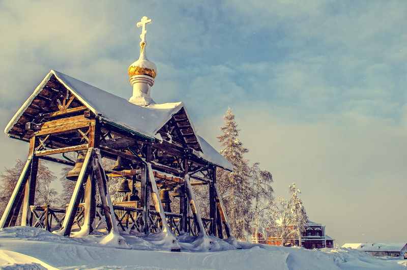 cathedral, frost, architecture, place of worship, church, no people, snowing, travel destinations, 4K, landscape, environment, belfry, nature, spirituality
