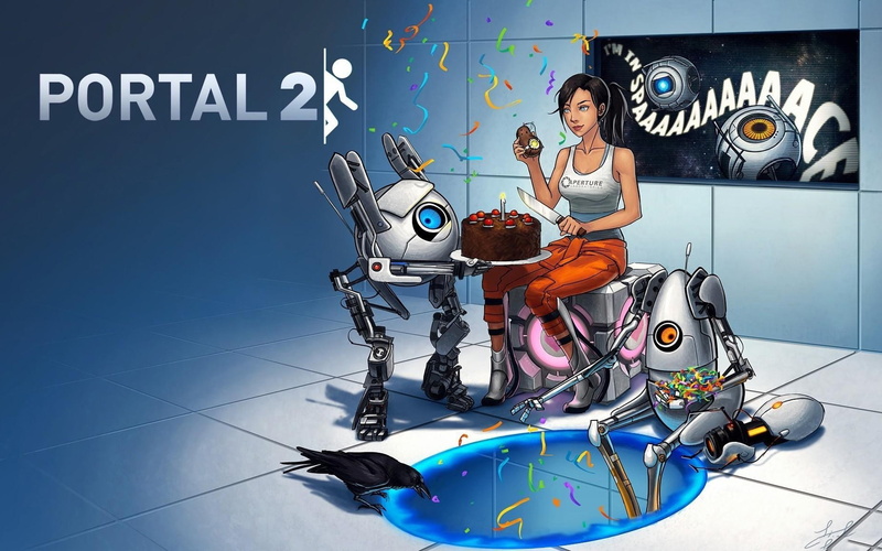 future, space, valve, anniversary, 1080P, portal