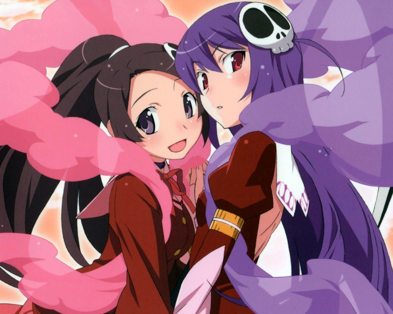 lot, seifuku, world, 720P, irma, elsie, uniforms, purple, god, school, hair, black, herminium, haqua, lute
