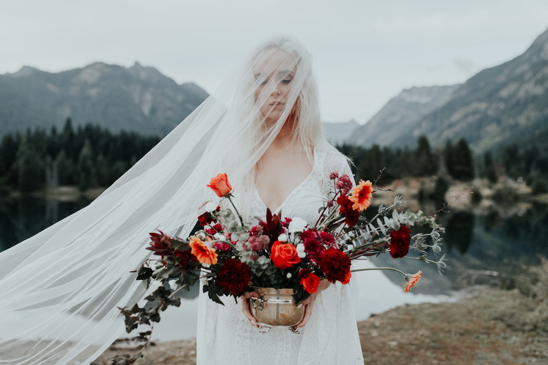 women, outdoors, woman, standing, long hair, veil, bouquet, nature, lake, flower, gown, holding, one person, beautiful woman, bride, wedding, hairstyle