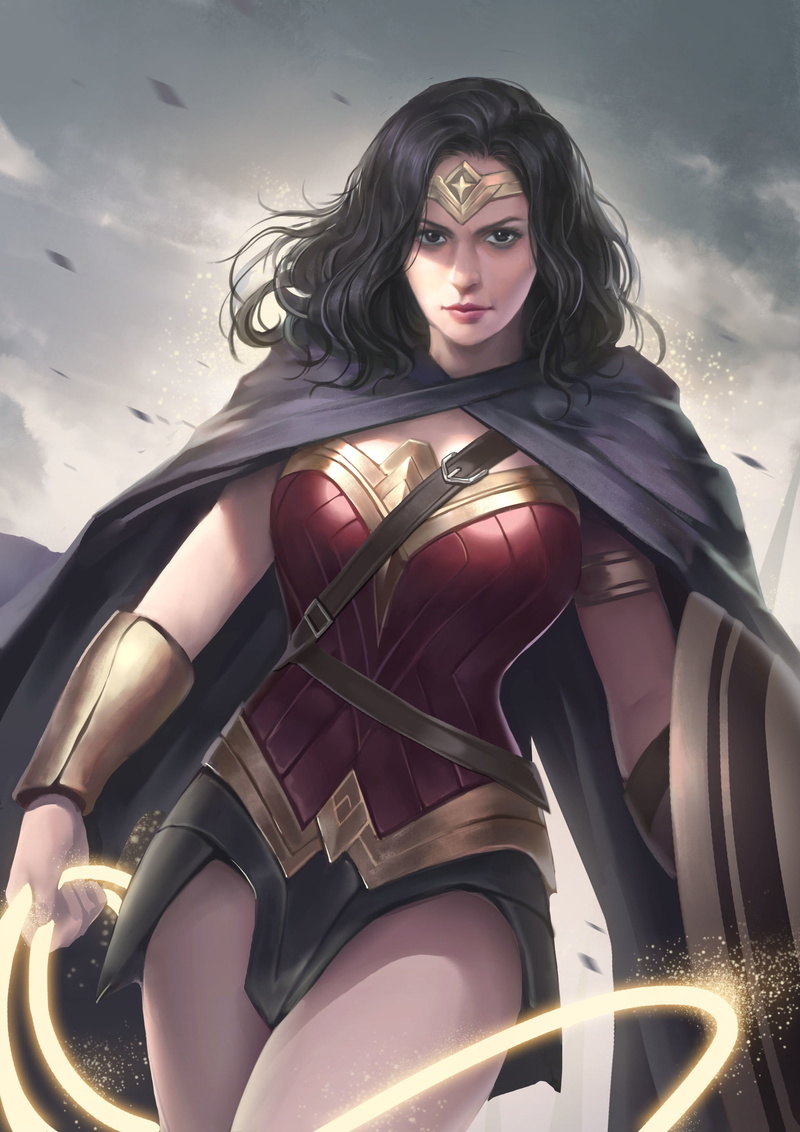 DARKBLUE 0, 2K, Wonder Woman, fantasy art