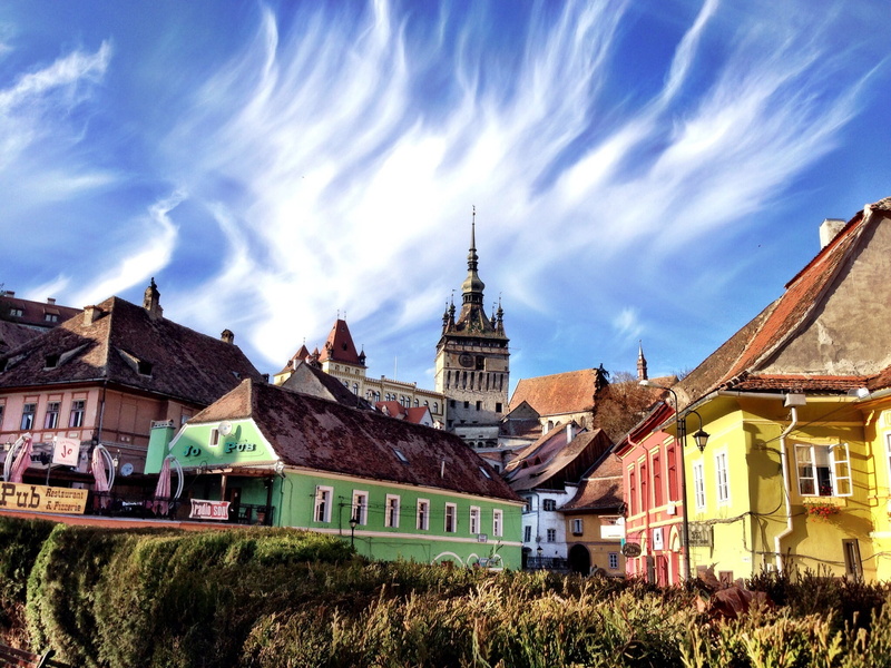 sightseeing, cloudy, sighisoara, halloween, belief, residential district, no people, draculas birthplace, outdoors, the past, cloud - sky, building exterior
