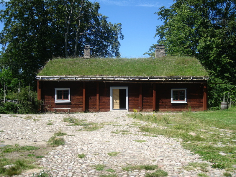 land, sky blue, summer, 2K, architecture And Buildings, door, no People, Birthplace, wood - Material, nature, building, småland, outdoors, green color