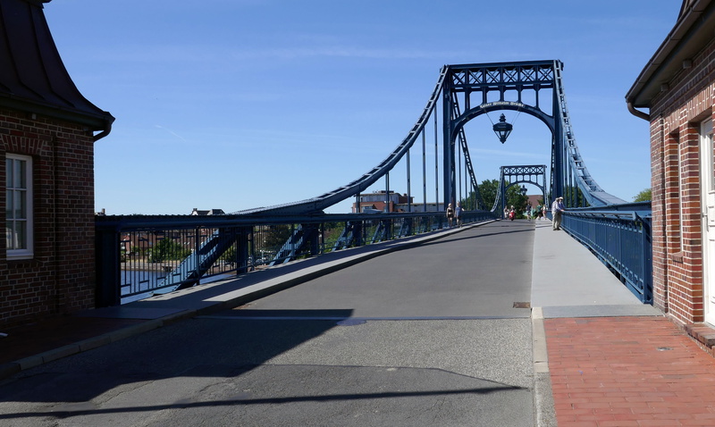 wilhelmshaven, jade, the way forward, incidental people, transportation, sunlight, swing bridge, city, day, tourism, architecture, built structure, bridge - man made structure