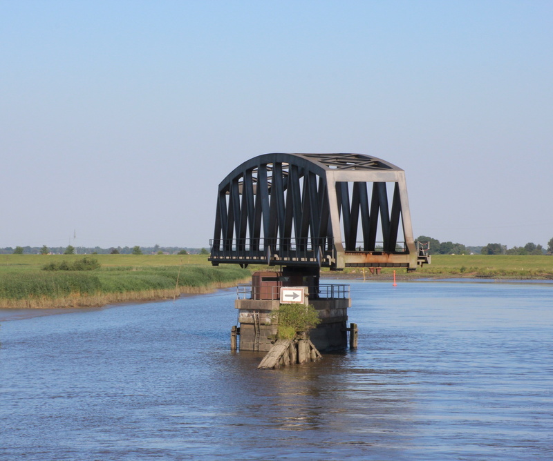 architecture, waterfront, nature, tranquil scene, bridge, day, scenics - nature, copy space, swing bridge, tranquility, built structure, railway bridge