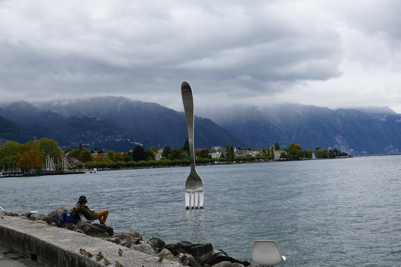 water, art, mountain range, eat, scenics - nature, holidays, tranquility, Chair, non-urban scene, pair, mountain, 5K, cloud - sky, tranquil scene, one animal