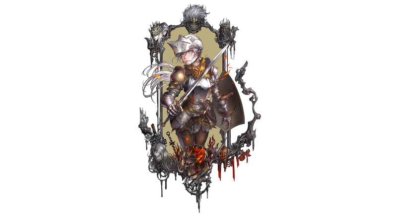 armor, Chosen Undead (Dark Souls), shield, knight, 2K, sword, Dark Souls, Jay B Lee