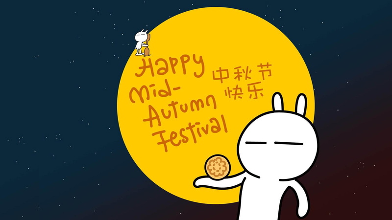 mid, happy, rabbit, autumn, 1080P, chomsky, happy mid-autumn festival rabbit chomsky, festival