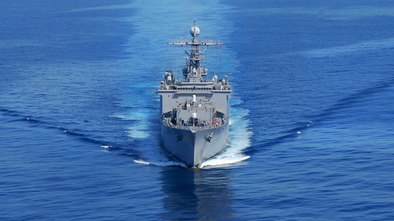 travel, military, motion, freight transportation, nature, warship, on the move, aggression, no people, navy, sea, day, blue, mode of transportation, 1080P
