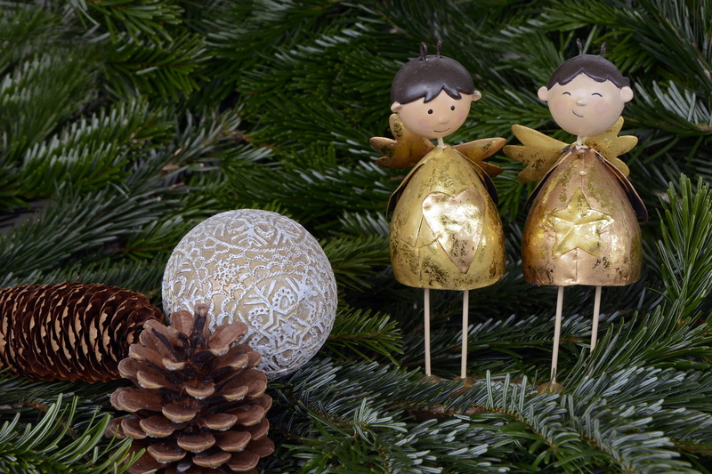 happy fixed, representation, 4K, christmas tree, angel, figure, decorations, angel wings, faith, winter, gold, heart, plant, guardian angel, christmas card