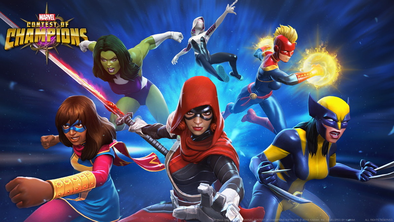 MARVEL Contest of Champions, Spider-Gwen, X-23, 1080P, Video Game, She-Hulk