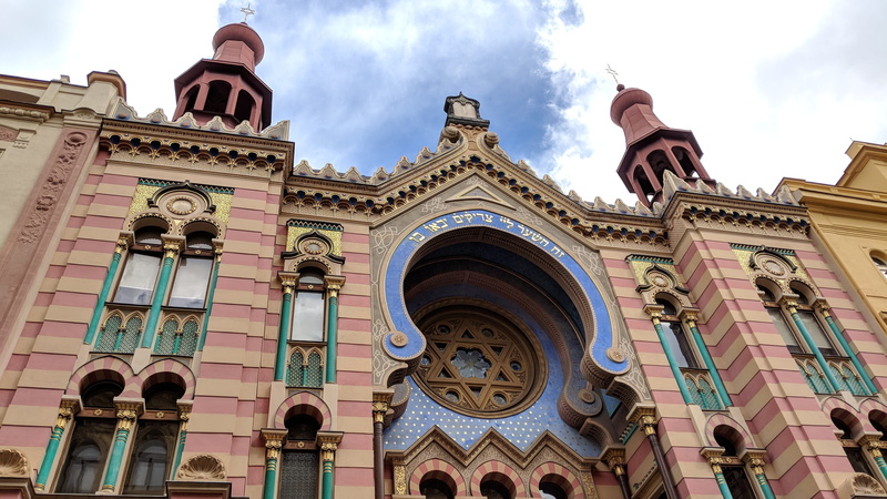 cloud - sky, old, prague, nature, 4K, jubilee synagogue, place of worship, religion, building exterior, city, travel, belief, jewish, architectural column