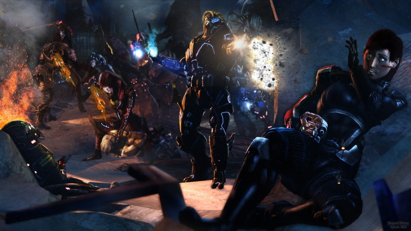 games, outer, space, heresy, shepard, turian, quarian, mass, commander, 1080P, video, effect