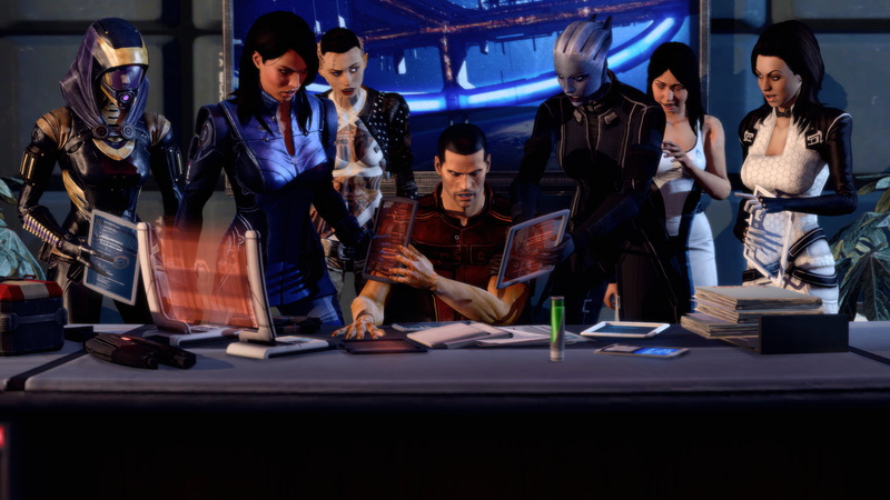 1080P, Mass Effect 3, occupation, businessman, businesswoman, adult, group Of People, Shepard, business, technology, medium group of people, Jack, night